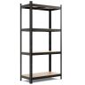 Стеллаж для хранения 80x40x160см, светло-коричневый/черный