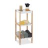 Vannitoa riiul 3 riiuliga 72x30x29cm., helepruun/valge