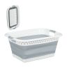 Pesukorv 27x61x45.5cm, 37L., hall/valge