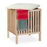 Pesukorv 51x41x41cm, 40L., helepruun/valge