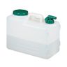 Канистра для воды с краном 36x19x29 см., белая/темно-зеленая