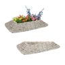 Komplektis 2 aiapotti 10x55x25cm., helepruun/valge