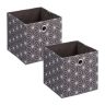 Komplektis 2 hoiukasti 30,5x30x30cm., hall/valge