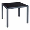 Terrassilaud halli klaasist pealispinnaga 85x85x73cm