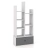 Seisev riiul 53x24x118cm, valge/hall värv