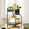 Двухъярусная полка для специй, черная KCS015B01