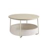 Round coffee table VASAGLE LCT244B56, with storage compartment, Ø 75 × 45 cm