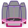 Батут 223x223x186см, фиолетово-розовый