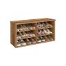 Shoe bench VASAGLE, 6 adjustable shelves, Brown, 100 × 50 × 29.5 cm