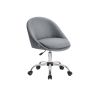 SONGMICS OBG020G01 Office Chair, Height Adjustable, Gray, 60 × 80–90 × 60 cm