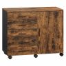 VASAGLE office container, 5 drawers and doors, 80 × 65 × 40 cm
