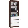 Kontoririiul R60 CLP, 3 sahtlit, 3 riiulit, pruuni-valge, 60 × 180 × 35 cm