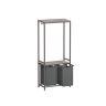 Вешалка для одежды 73x33x177см., цвет кремовый/черный