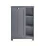 Vannitoa kapp 60x37x86cm., tumehall/hõbedane värv