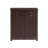 Vannitoa kapp 2 pesukorviga 78x38x91cm., pruun/valge
