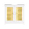 Valamu alune kapp 60x35x58cm., valge/kollane