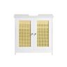 Valamu alune kapp 60x35x58cm., valge/kollane