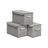 SONGMICS storage boxes, 3 pcs, Gray, 50 × 30 × 30 cm