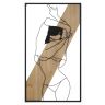 Decorative wall panel Strip A, Black/brown, 50 × 90 × 2 cm