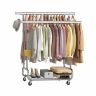 SONGMICS HSR015E01 Clothes Rack, Silver, 107–149.8 × 144.2–164.2 × 52.5 cm