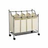 Pesukorv ratastel 4 x 35 L, beež
