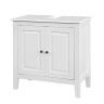 Valamu alune paigaldatav vannitoa kapp 60x30x62cm., valge/hõbedane