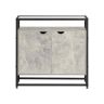 Kummut 81x35x78cm., hall/must värv