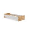 Кровать Karo 193,6x37x94 см, натуральное дерево/белый