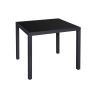 Terrassilaud musta klaasist pealispinnaga 85x85x73cm