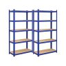 Hoiuriiulite komplekt 2 tk, 180 x 90 x 40 cm, sinine