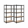 Hoiuriiulite komplekt 2 tk, 200 x 100 x 50 cm, must