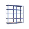 Комплект из 2 полок для хранения 50x100x200 см., светло-коричневый/синий