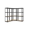 Полка для хранения 40x216x160 см., светло-коричневая/черная
