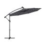Päikesevari Ø 300 cm 32 LED-tulega, päikeseenergial töötav
