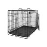 Metallist kahe uksega koerapuur 122 x 74,5 x 80,5 cm, must