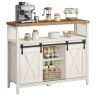 VASAGLE sideboard, 2 sliding doors, 100 × 80 × 33 cm