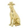 Interior sculpture, Sitting dog with crown, 20 × 33 × 12.5 cm