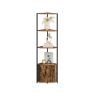 Corner shelf VASAGLE LBC580K01, 5-tier with storage compartment, 25.4 × 147.3 × 44.5 cm