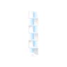 Corner hanging shelf VASAGLE, 5 tiers with LED lighting, White, 20 × 126 × 20 cm