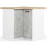 Nurgaga köögikapp OLIWIA S90/90, 2 ust, valge/hall, 90 × 85 × 46 cm