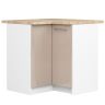 Köögi nurgakapp OLIWIA S90/90, 2 ust, Valge/bež, 90 × 85 × 46 cm