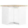 Köögi nurgakapp OLIWIA S90/90, 2 ust, Valge, 90 × 85 × 46 cm