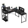 Mark Adler Leader 5.9 Corner Desk, with Shelves, Black
