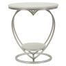 Heart Coffee Table, Silver and White