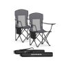 SONGMICS Camping Chairs, 2 pcs, Gray, 51.5 × 86.5 × 97 cm