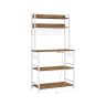Кухонная полка 40x80x170см., коричнево-белая