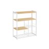 Полка кухонная 35x80x95см., белая/светло-коричневая