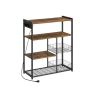 Кухонная полка 35x80x93,5см., коричнево-черная