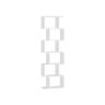 VASAGLE Bookshelf, 6 shelves, White, 40 × 191 × 24 cm