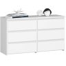 Kummut CL100, 6 sahtlit, Valge, 100 × 57 × 35 cm